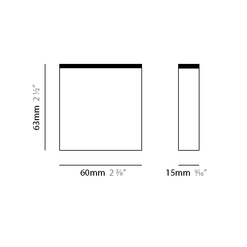 Match by Quasar – 2 3/8″ x 2 1/2″ Surface, Wall Effect offers quality European interior lighting design | Zaneen Design