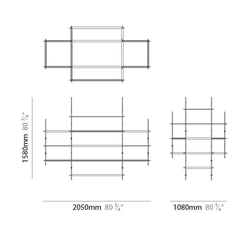 Matrix by Quasar – 80 11/16″ x 63″ Suspension, Pendant offers quality European interior lighting design | Zaneen Design / Line art