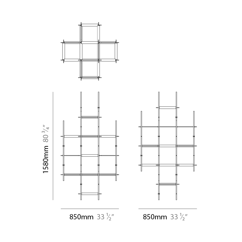 Matrix by Quasar – 33 7/16″ x 63″ Suspension, Pendant offers quality European interior lighting design | Zaneen Design / Line art
