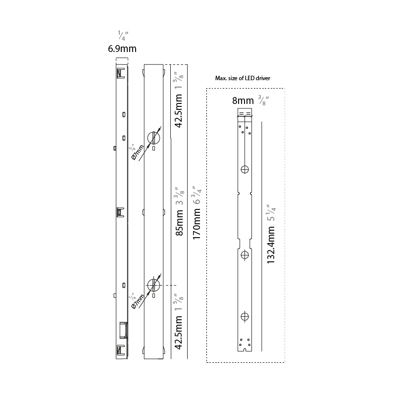  by Prolicht – 5 3/16″ x 1/4″ Track,  offers LED lighting solutions | Zaneen Architectural