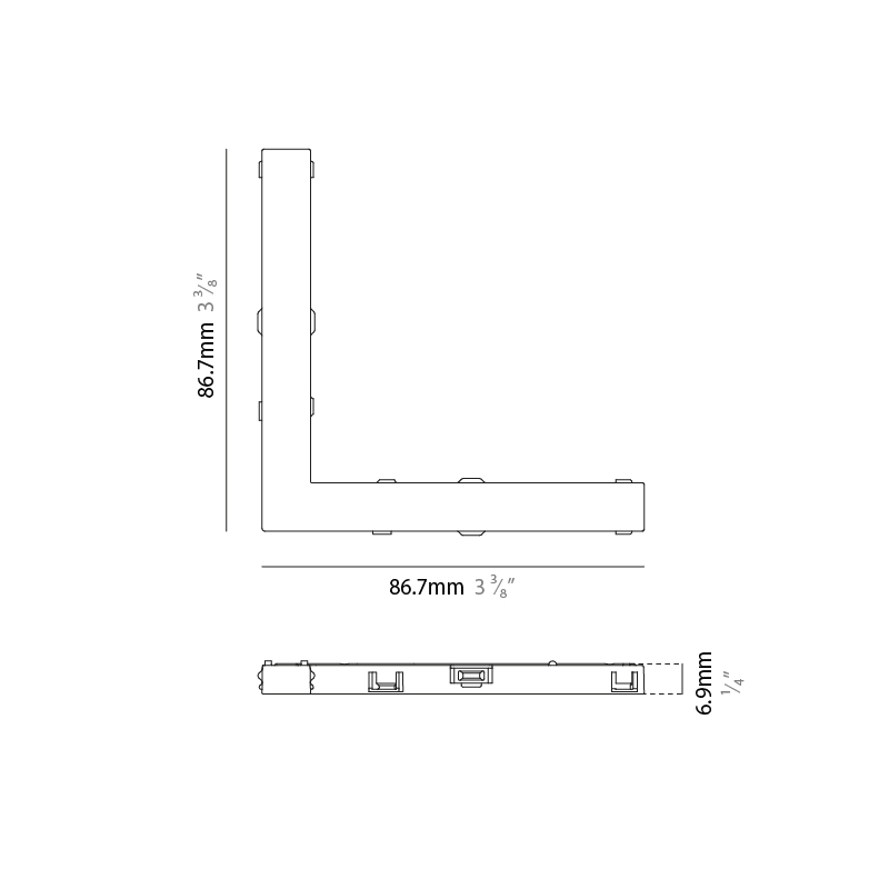  by Prolicht – 3 7/16″ x 1/4″ Track,  offers LED lighting solutions | Zaneen Architectural