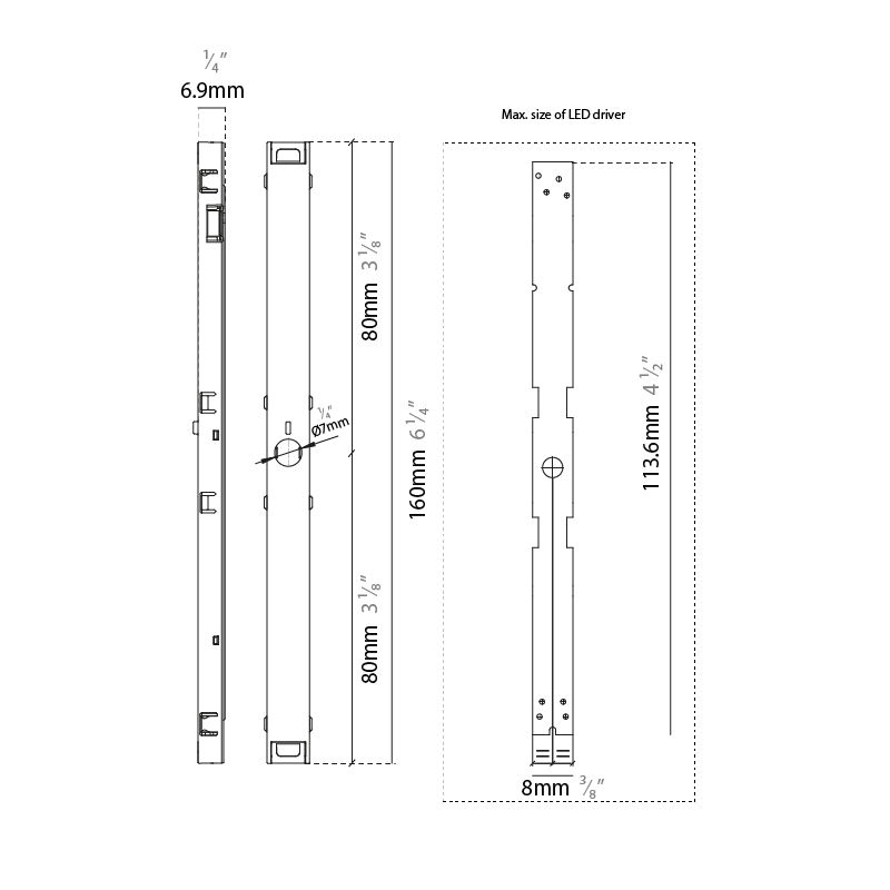  by Prolicht – 4 1/2″ x 1/4″ Track,  offers LED lighting solutions | Zaneen Architectural
