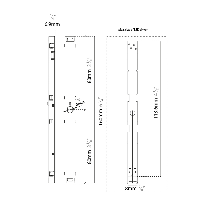  by Prolicht – 4 1/2″ x 1/4″ Track,  offers LED lighting solutions | Zaneen Architectural
