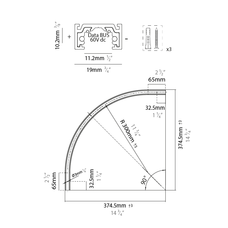  by Prolicht – 23 11/16″ x 3/8″ Track,  offers LED lighting solutions | Zaneen Architectural