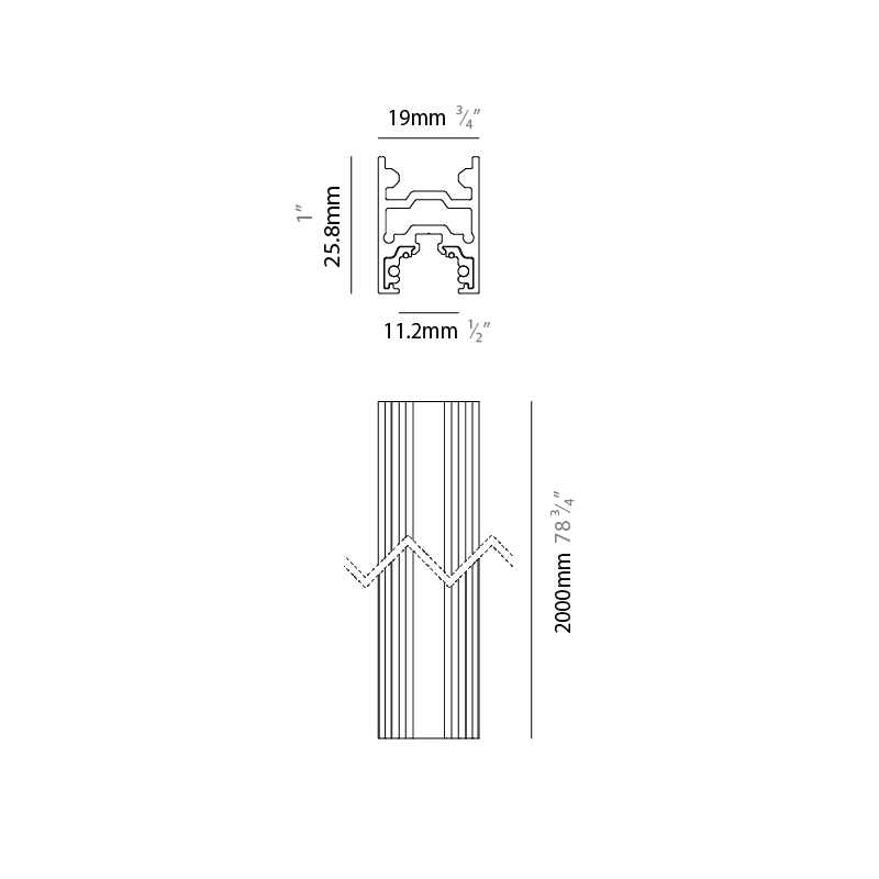  by Prolicht – 96″ x 1 1/64″ Track,  offers LED lighting solutions | Zaneen Architectural