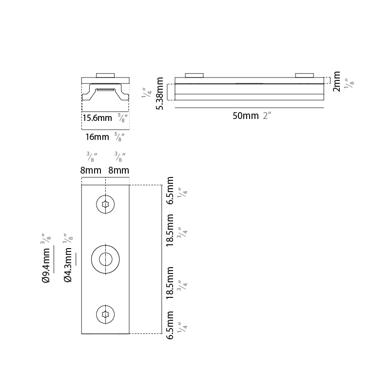  by Prolicht – 1 15/16″ x 3/16″ Track,  offers LED lighting solutions | Zaneen Architectural
