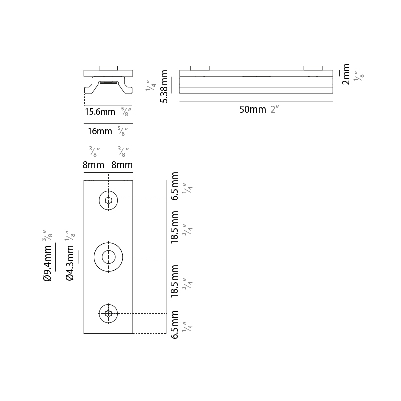  by Prolicht – 1 15/16″ x 3/16″ Track,  offers LED lighting solutions | Zaneen Architectural