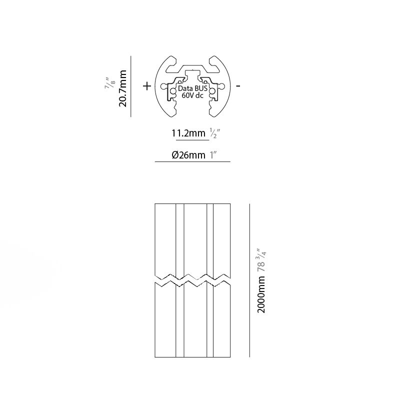  by Prolicht – 1 1/32″96″ Track,  offers LED lighting solutions | Zaneen Architectural