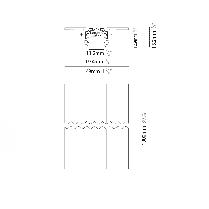  by Prolicht – 48″ x 5/8″ Track,  offers LED lighting solutions | Zaneen Architectural
