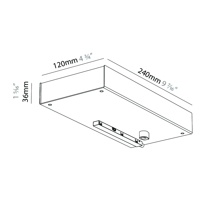 Minimal Track by Prolicht – 9 7/16″ x 1 7/16″ Suspension, Profile offers LED lighting solutions | Zaneen Architectural