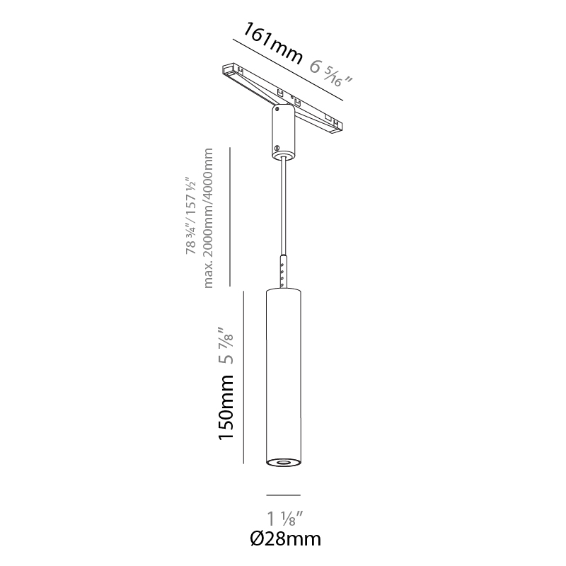 Hangover Plug Micro by Prolicht – 1 1/8″ x 5 7/8″ Track, Modular offers LED lighting solutions | Zaneen Architectural