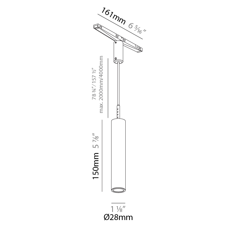 Hangover Plug by Prolicht – 1 1/8″ x 5 7/8″ Track, Spots offers LED lighting solutions | Zaneen Architectural