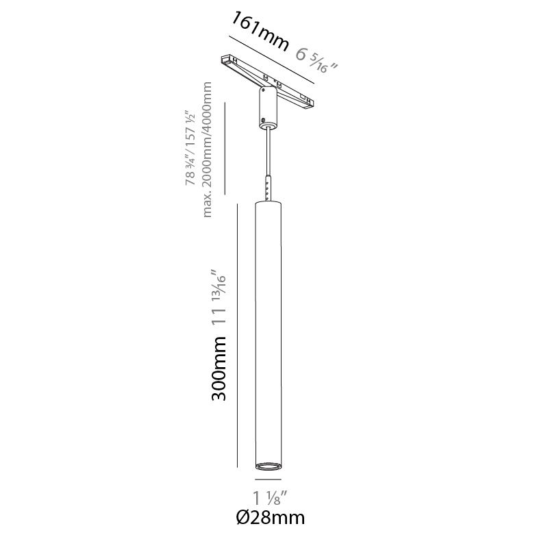 Hangover Plug by Prolicht – 1 1/8″ x 11 13/16″ Track, Spots offers LED lighting solutions | Zaneen Architectural