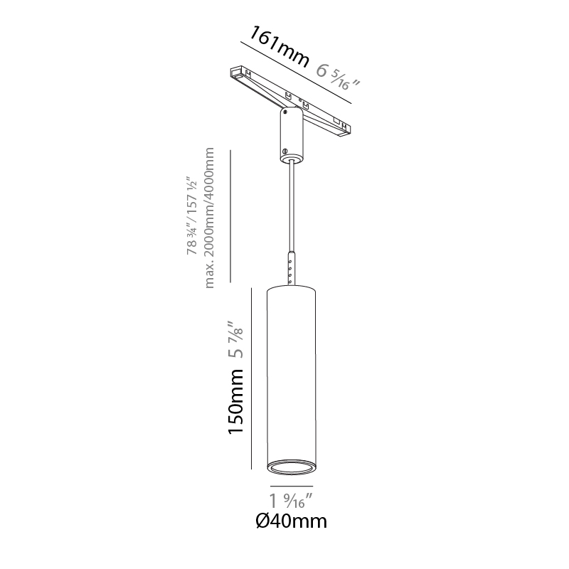 Hangover Plug by Prolicht – 1 9/16″ x 5 7/8″ Track, Spots offers LED lighting solutions | Zaneen Architectural