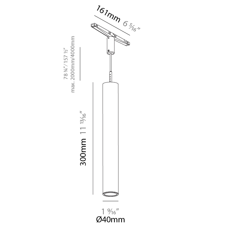 Hangover Plug by Prolicht – 1 9/16″ x 11 13/16″ Track, Spots offers LED lighting solutions | Zaneen Architectural