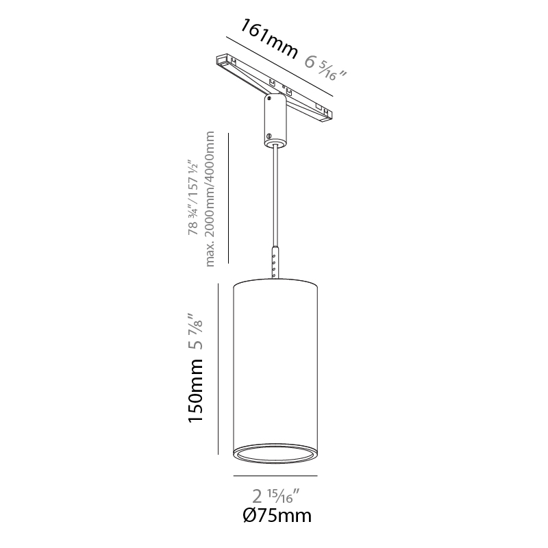 Hangover Plug by Prolicht – 2 15/16″ x 5 7/8″ Track, Modular offers LED lighting solutions | Zaneen Architectural