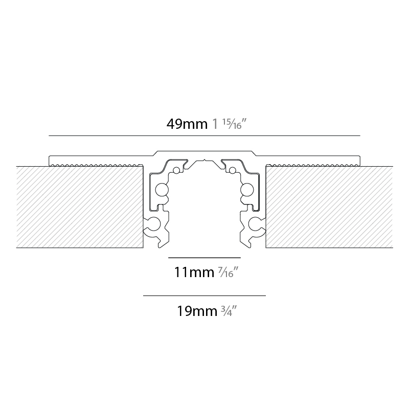 Minimal Track by Prolicht –  Trimless, Profile offers LED lighting solutions | Zaneen Architectural / Line art