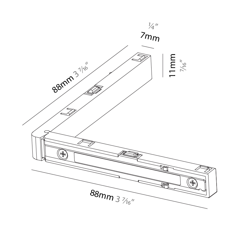 Minimal Track by Prolicht – 3 7/16 x 3 7/16″ x 1/4″ ,  offers LED lighting solutions | Zaneen Architectural