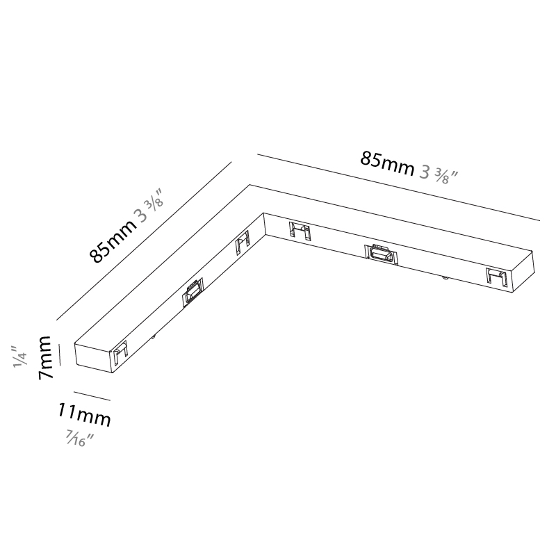 Minimal Track by Prolicht – 3 3/8 x 3 3/8″ x 1/4″ ,  offers LED lighting solutions | Zaneen Architectural