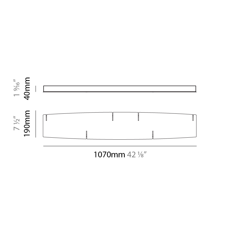 Moonlight by Quasar – 42 1/8″ x 1 9/16″ , Modular offers quality European interior lighting design | Zaneen Design