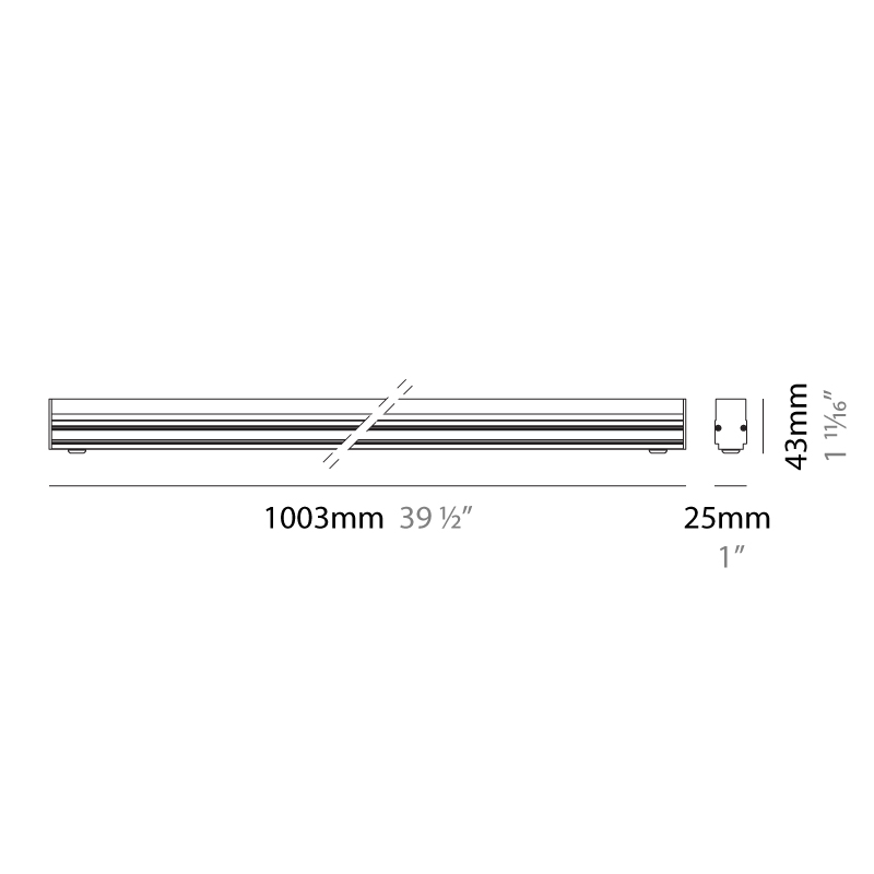 Myto by Diamante – 39 1/2″ x 1 11/16″ Surface, Wall Surface offers high performance and quality material | Zaneen Exterior / Line art