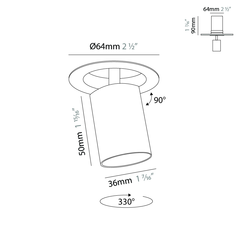 Nanoperfetto by Ivela – 2 1/2″ Recessed, Spots offers LED lighting solutions | Zaneen Architectural / Line art