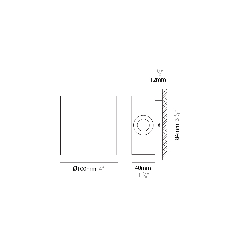 Neos Quadro by Side –  x 3 15/16″ Surface, Wall Surface offers high performance and quality material | Zaneen Exterior / Line art