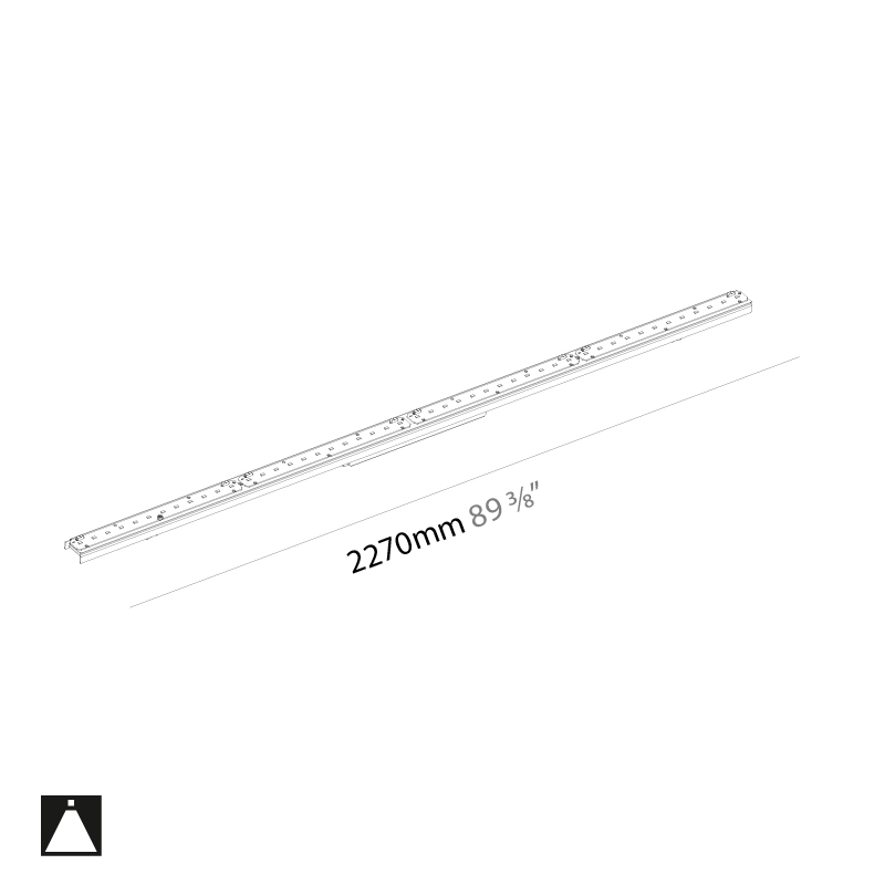Never Ending by Prolicht – 89 3/8″ x 2 3/10″ ,  offers LED lighting solutions | Zaneen Architectural