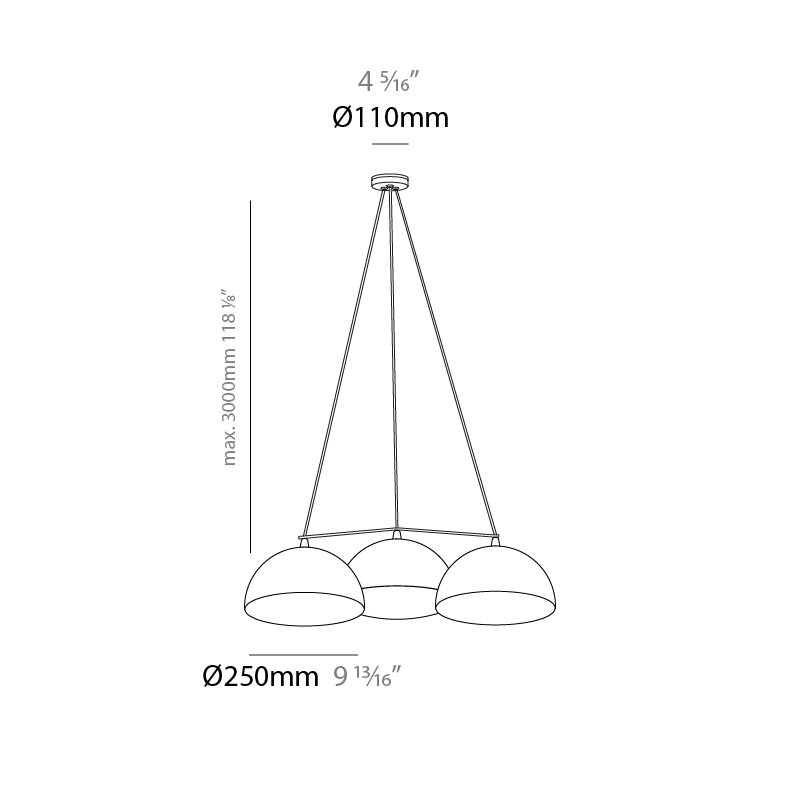 Nod by Milan – 9 13/16″ Suspension, Pendant offers quality European interior lighting design | Zaneen Design / Line art