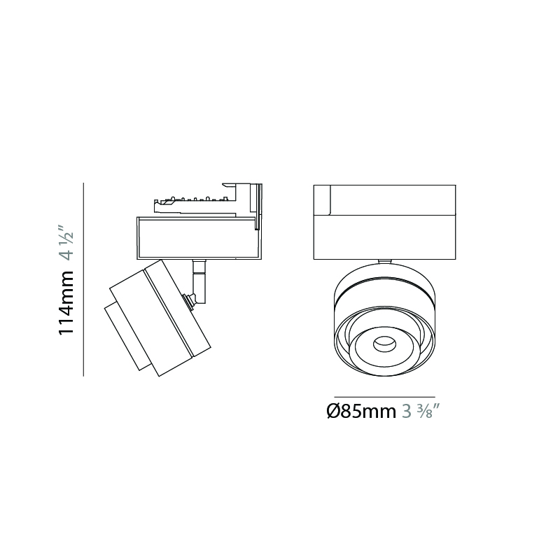 Nodo by Letroh – 3 3/8″ x 4 1/2″ Track, Spots offers LED lighting solutions | Zaneen Architectural