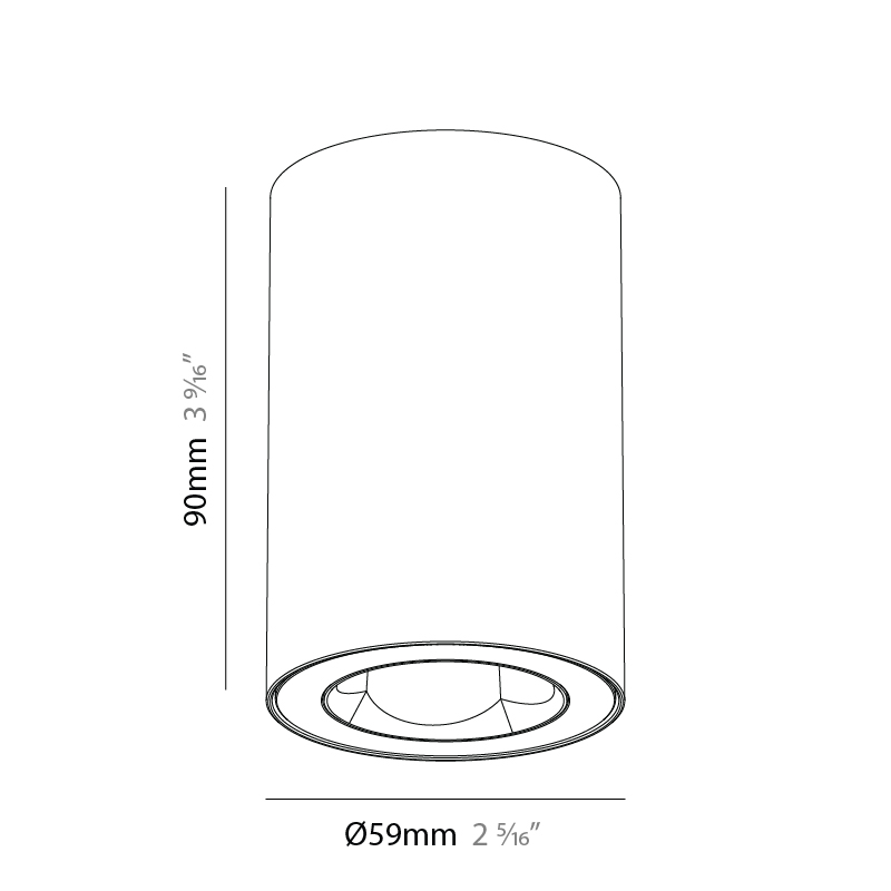 Oiko Pro Slim by Prolicht – 2 5/16″ x 3 9/16″ Surface, Ceiling Surface offers LED lighting solutions | Zaneen Architectural / Line art
