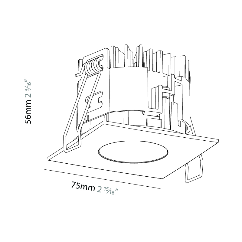 Oiko Pro Square by Prolicht – 2 15/16″ x 2 3/16″ Recessed, Downlight offers LED lighting solutions | Zaneen Architectural