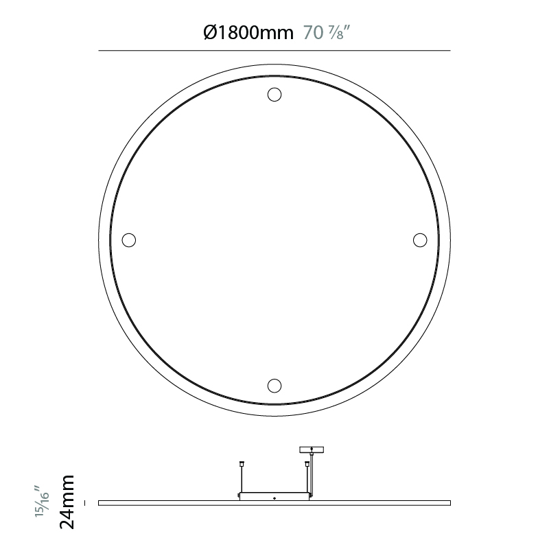 Orbit by Prolicht – 70 7/8″ Suspension, Modular offers LED lighting solutions | Zaneen Architectural