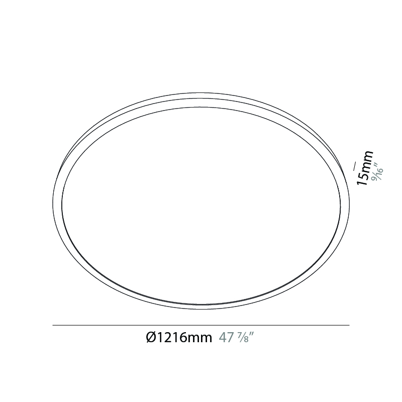 Orbital by Ivela – 47 7/8″ x 3/4″ Surface, Ambient offers LED lighting solutions | Zaneen Architectural