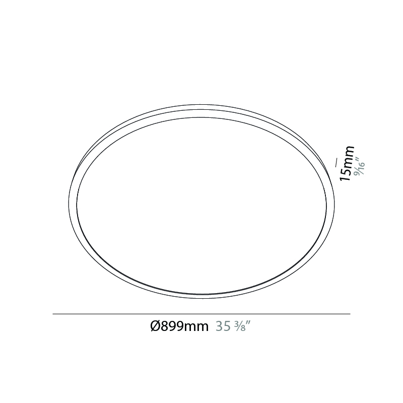 Orbital by Ivela – 35 3/8″ x 3/4″ Surface, Ambient offers LED lighting solutions | Zaneen Architectural