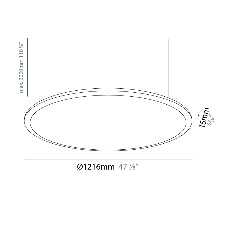 Orbital by Ivela – 47 7/8″ x 3/4″ Suspension, Pendant offers LED lighting solutions | Zaneen Architectural