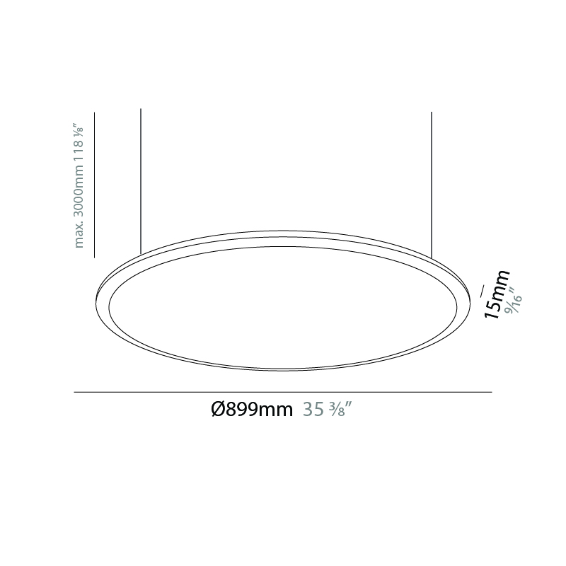 Orbital by Ivela – 35 3/8″ x 3/4″ Suspension, Pendant offers LED lighting solutions | Zaneen Architectural