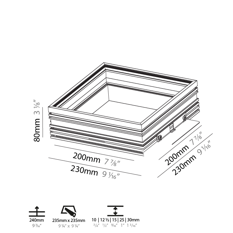 Pi2 by Prolicht – 7 7/8″ x 3 1/8″ Trimless,  offers LED lighting solutions | Zaneen Architectural