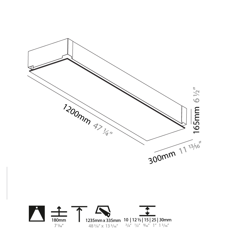 Pi2 by Prolicht – 47 1/4″ Trimless, Ambient offers LED lighting solutions | Zaneen Architectural