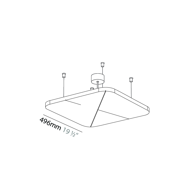 Quantum Acoustic Light Panel by Prolicht – 19 1/2″ x 2 1/8″ Suspension, Acoustic offers LED lighting solutions | Zaneen Architectural / Line art