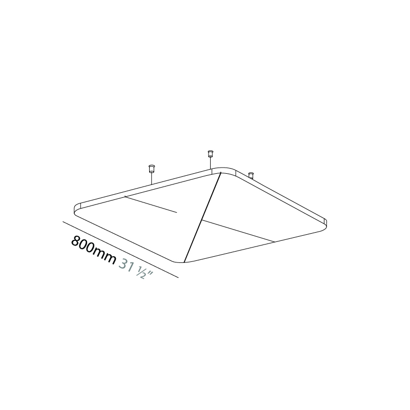 Quantum Acoustic Panel by Prolicht – 31 1/2″ x 15/16″ Suspension, Acoustic offers LED lighting solutions | Zaneen Architectural / Line art