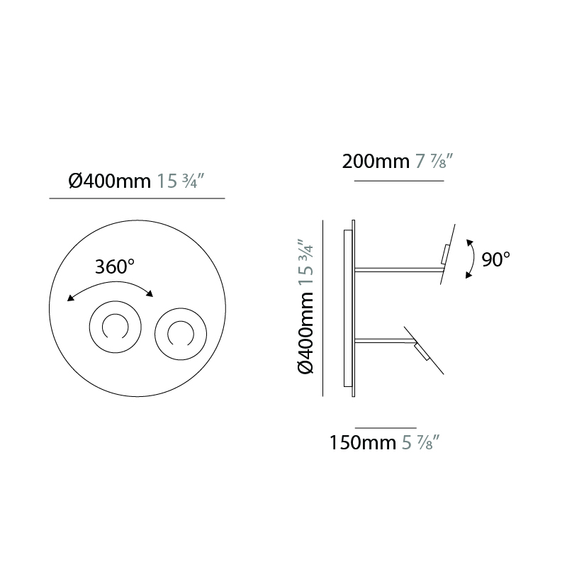 Papera by Knikerboker – 15 3/4″ x 15 3/4″ Surface, Wall Surface offers quality European interior lighting design | Zaneen Design / Line art