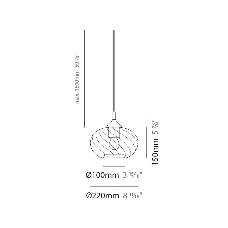 Firenze Cipolla by Cangini & Tucci – 8 11/16″ x 5 7/8″ Suspension, Clusters offers quality European interior lighting design | Zaneen Design