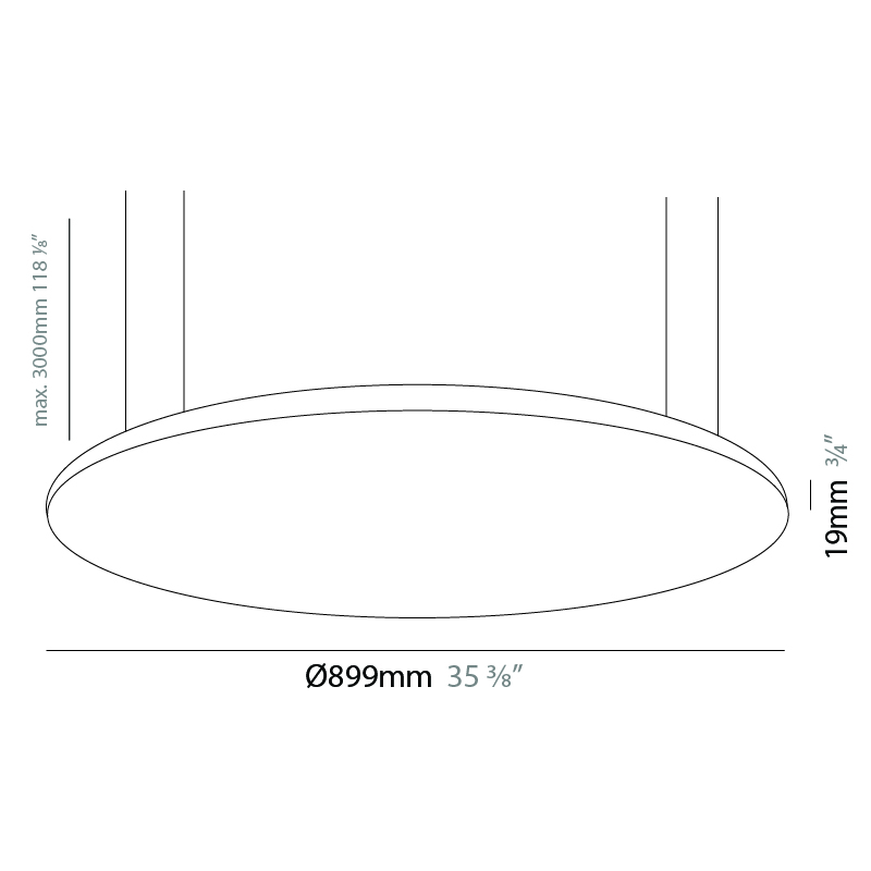 Pegaso by Ivela – 47 7/8″ x 3/4″ Suspension, Pendant offers LED lighting solutions | Zaneen Architectural