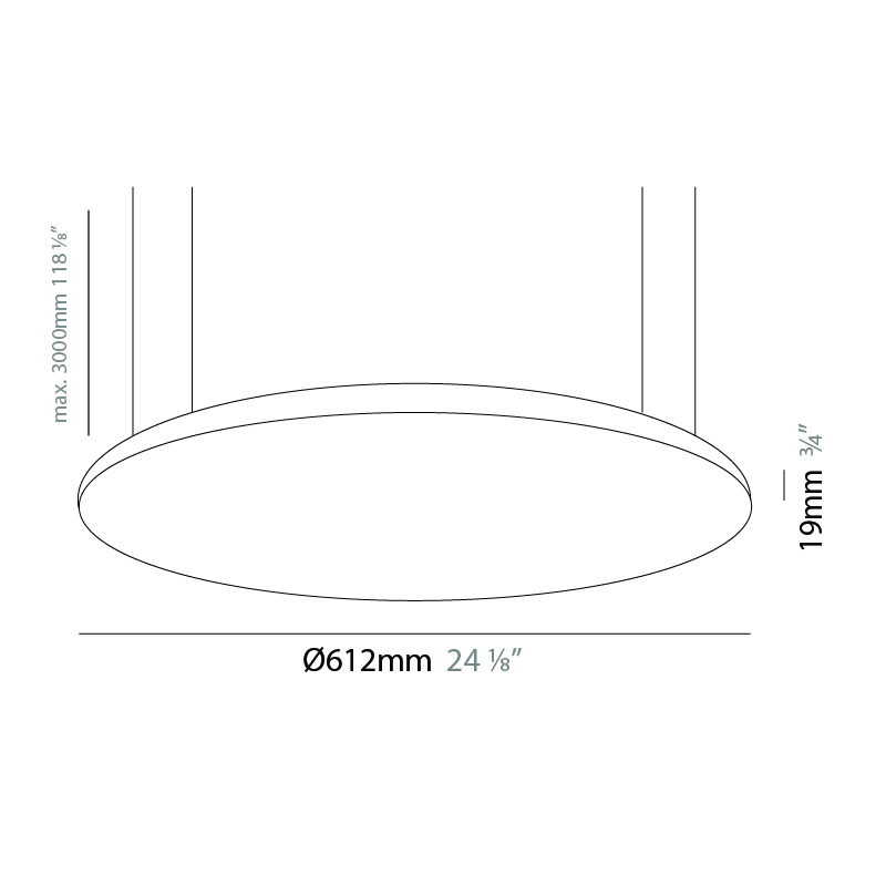 Pegaso by Ivela – 24 1/8″ x 3/4″ Suspension, Pendant offers LED lighting solutions | Zaneen Architectural