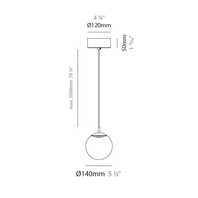 Pit by Cangini & Tucci – 5 1/2″ x 5 1/2″ Suspension, Pendant offers quality European interior lighting design | Zaneen Design