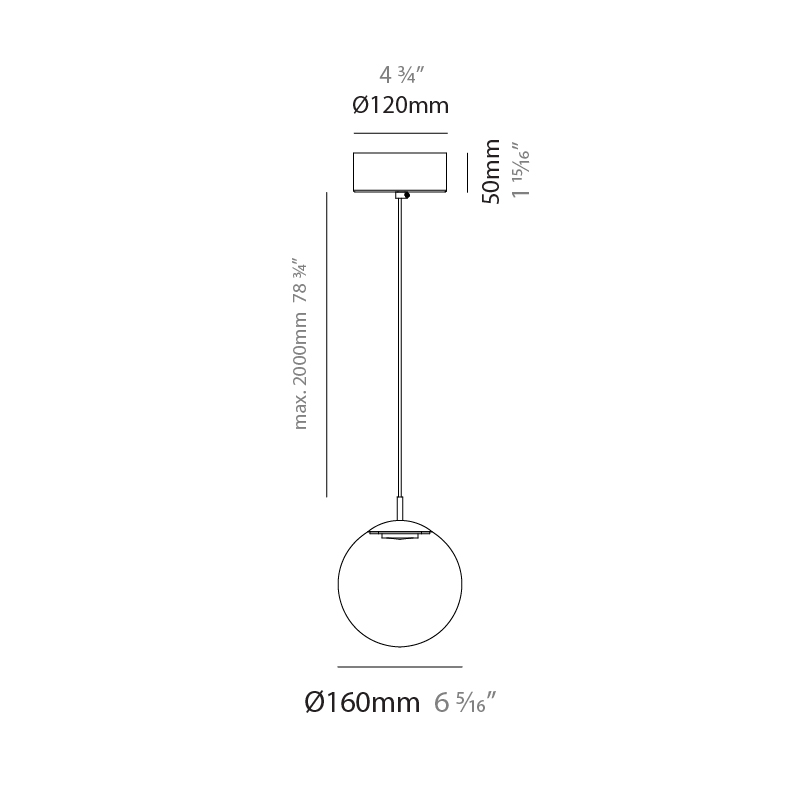 Pit by Cangini & Tucci – 6 5/16″ x 6 5/16″ Suspension, Pendant offers quality European interior lighting design | Zaneen Design