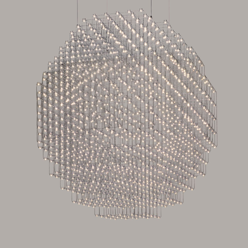 Pixel Sphere by Quasar – 53 1/8″ x 56 5/16″ Suspension, Chandelier offers quality European interior lighting design | Zaneen Design
