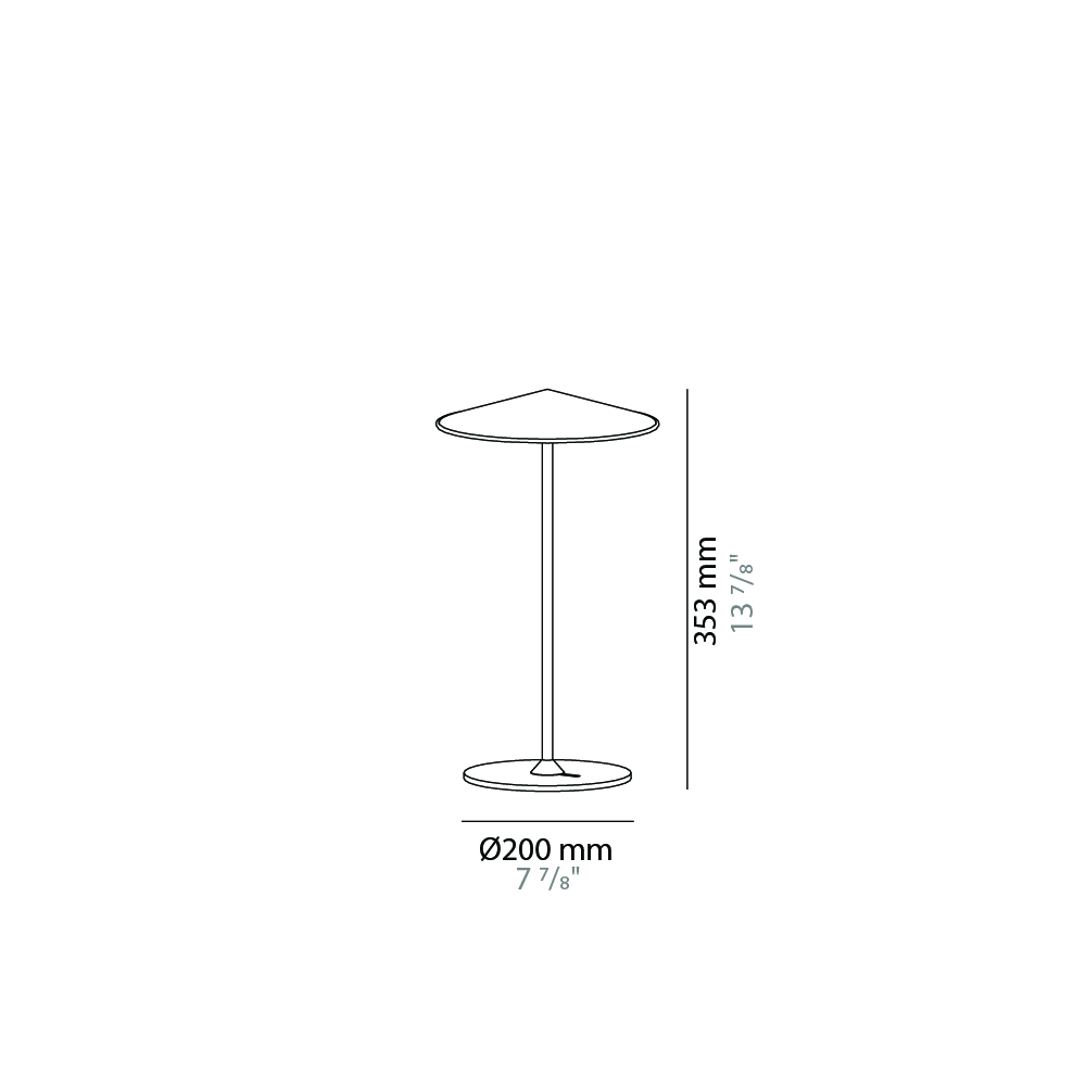 Pla by Milan – 7 7/8″ x 13 7/8″ Portable, Table offers quality European interior lighting design | Zaneen Design / Line art