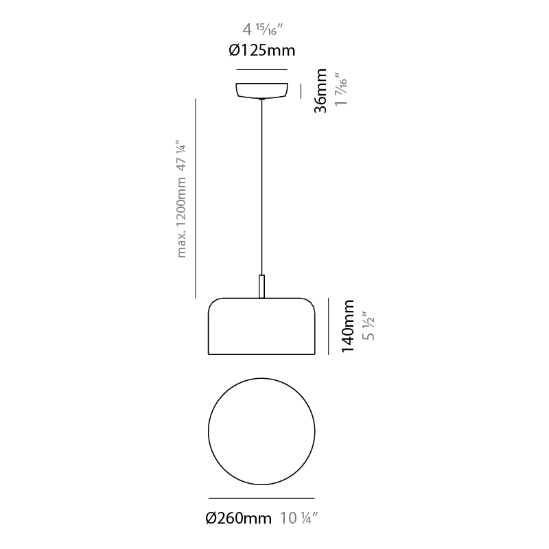 Pot by Ole – 10 1/4″ x 5 1/2″ Suspension, Pendant offers quality European interior lighting design | Zaneen Design